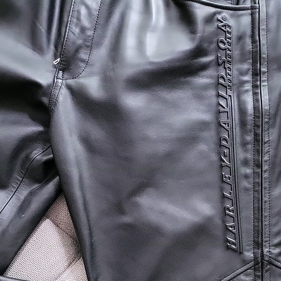 Harley-Davidson Black Leather Pants - Picture 2 of 9